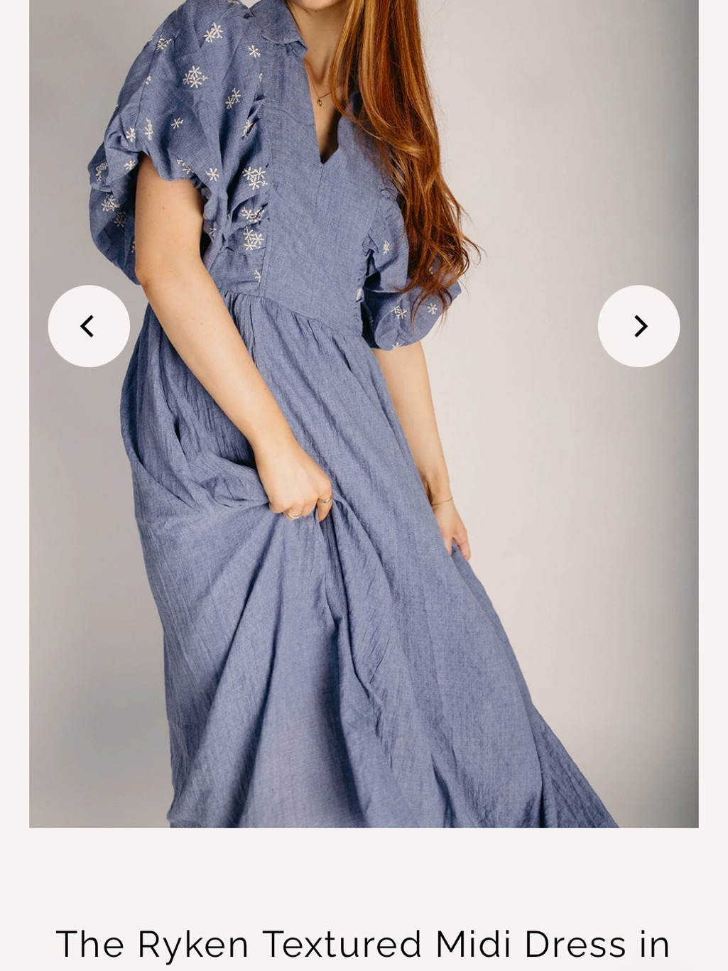 Ryken Textured Midi Dress Dusty Blue